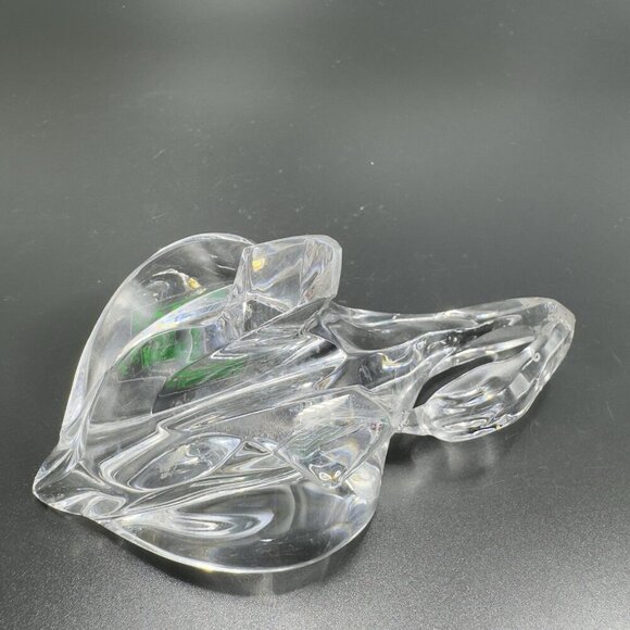 Kristal Color Clear Lead Crystal Glass Made in Italy Swan Duck Bird Paperweight - Picture 4 of 9